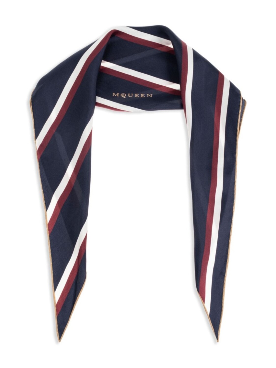 

Шарф Alexander McQueen College Stripe, синий