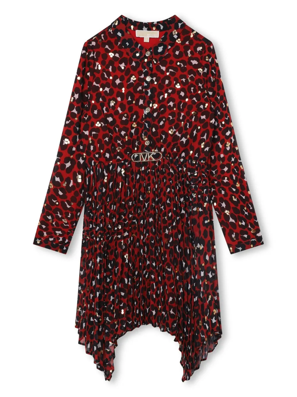 

Платье MK Empire с леопардовым принтом Michael Kors Kids, красный