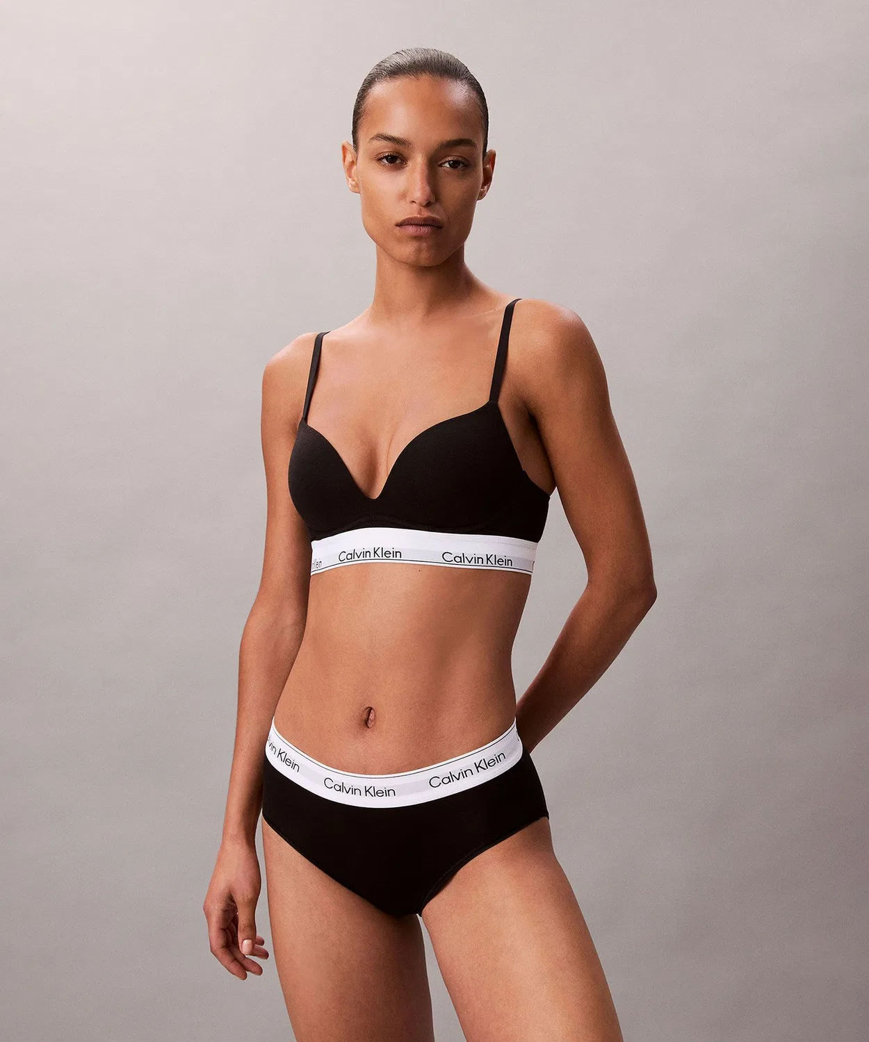Бюстгальтер push-up Calvin Klein Icon Cotton Modal, черный — фото 3