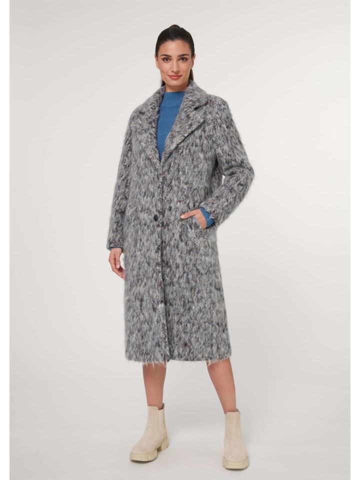 

MADELEINE Модное пальто с ворсистой текстурой, кремового/многоцветного оттенка