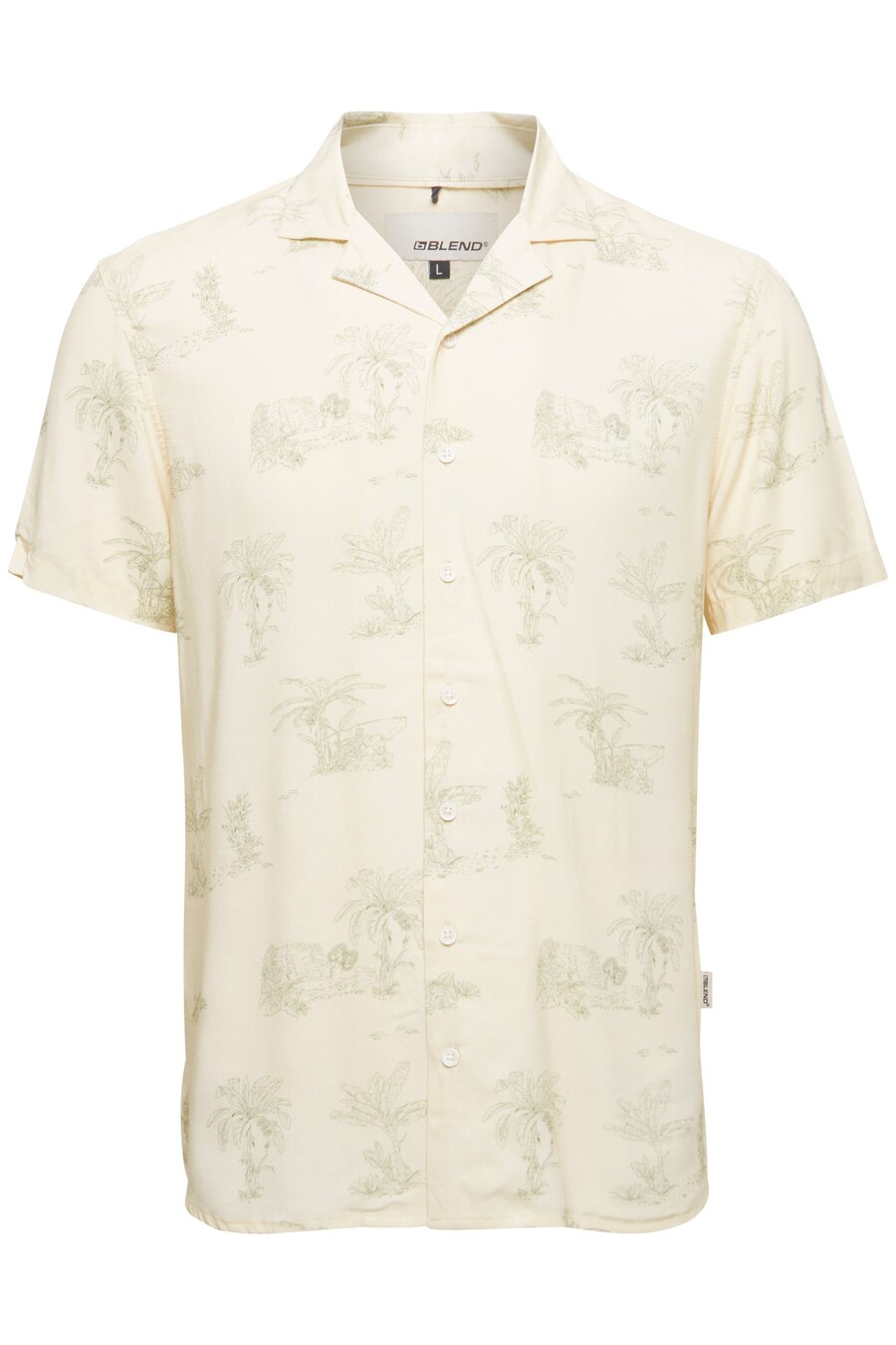

Рубашка на пуговицах классического кроя BLEND, цвет Beige/Green