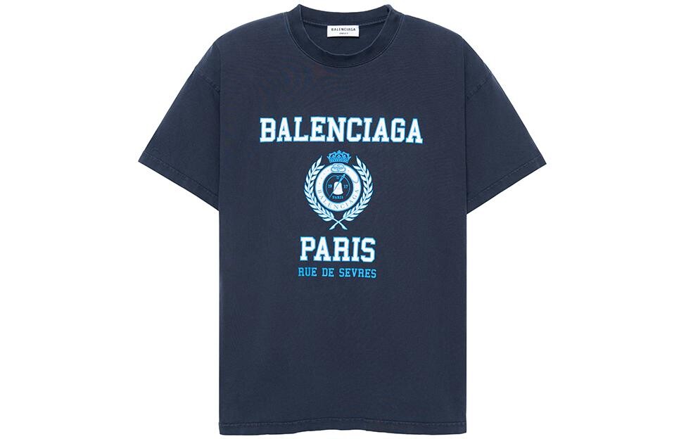 

Футболка женская темно-синяя Balenciaga