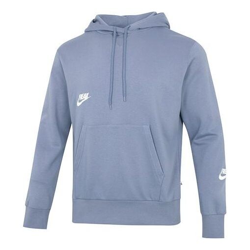 

Толстовка Men's Nike Logo Printing Drawstring Hooded Casual Blue, синий