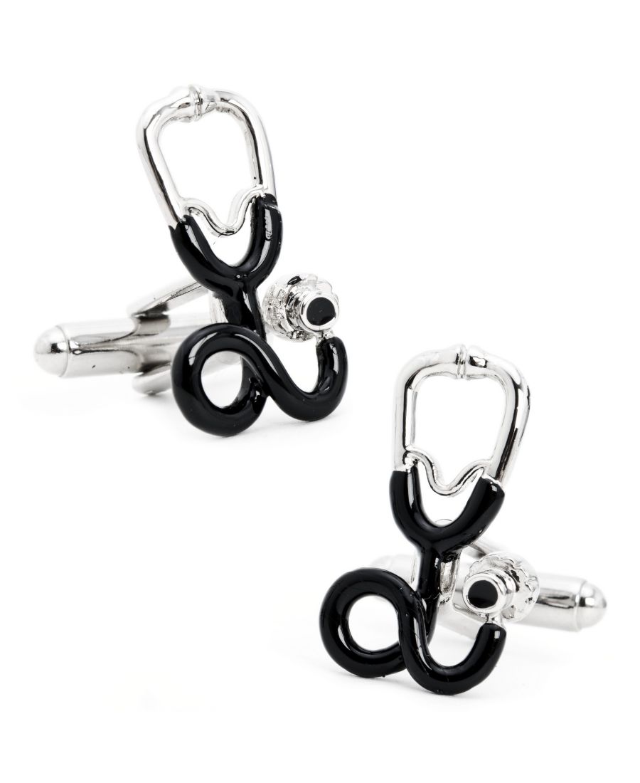 

Запонки в виде медицинского стетоскопа Cufflinks Inc, Black