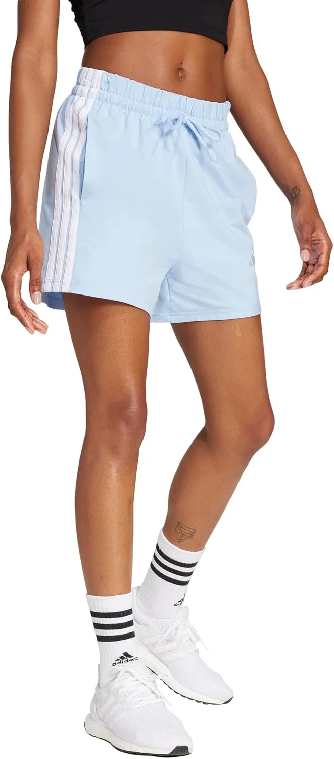 Шорты для активного отдыха adidas, 3 полоски, Blue/White — фото 3