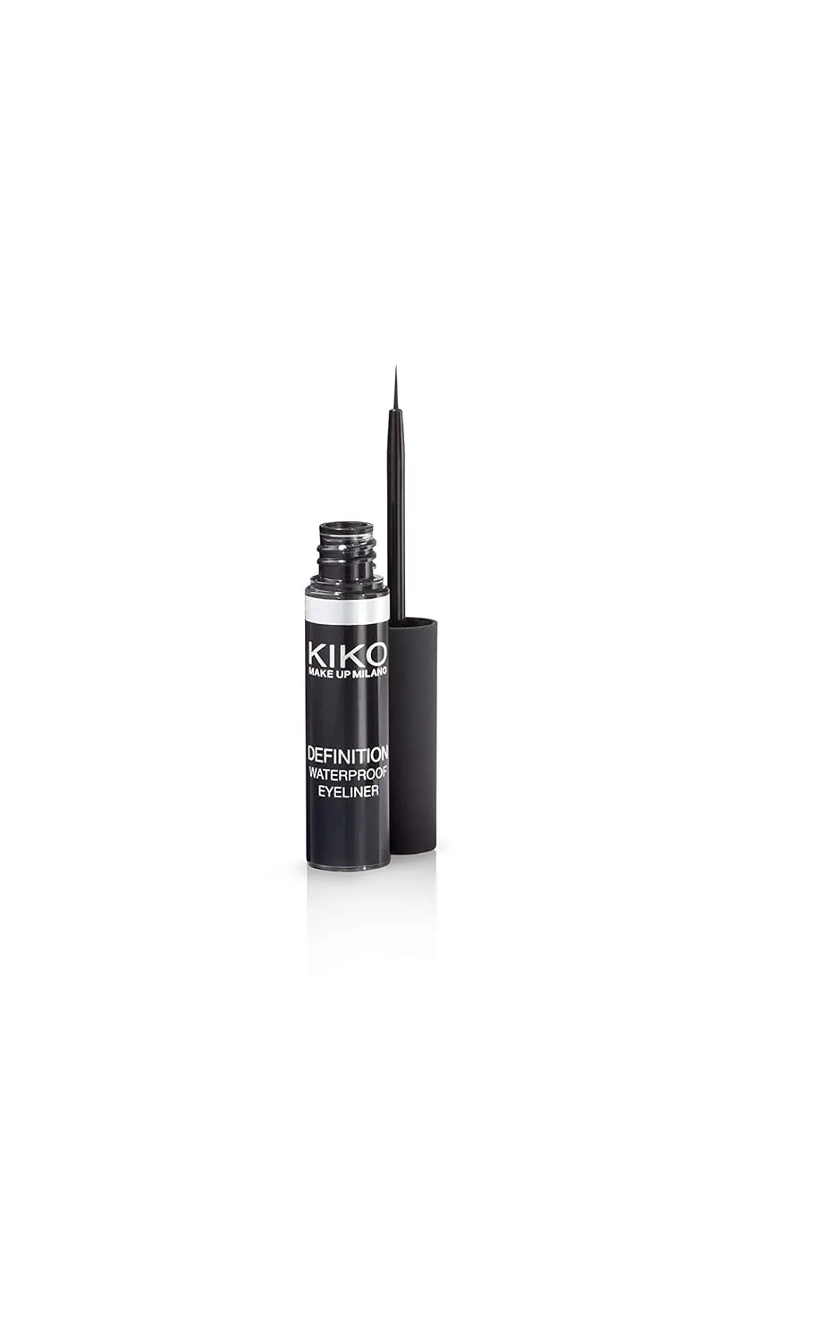 Жидкая подводка для глаз Kiko Milano Definition Eyeliner - точная, стойкая, не размазывается, насыщенный черный цвет, легко наносится - 2,5 мл, Black — фото 4