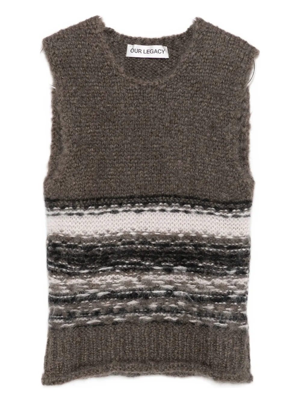 

Полосатый топ с узором фэр-айл Our Legacy, коричневый