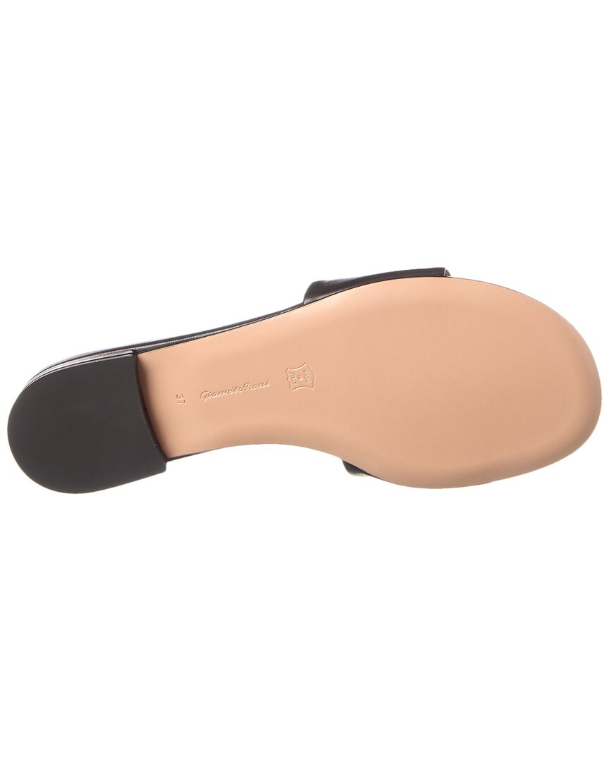 Gianvito Rossi Leather Sandal, черный — фото 4