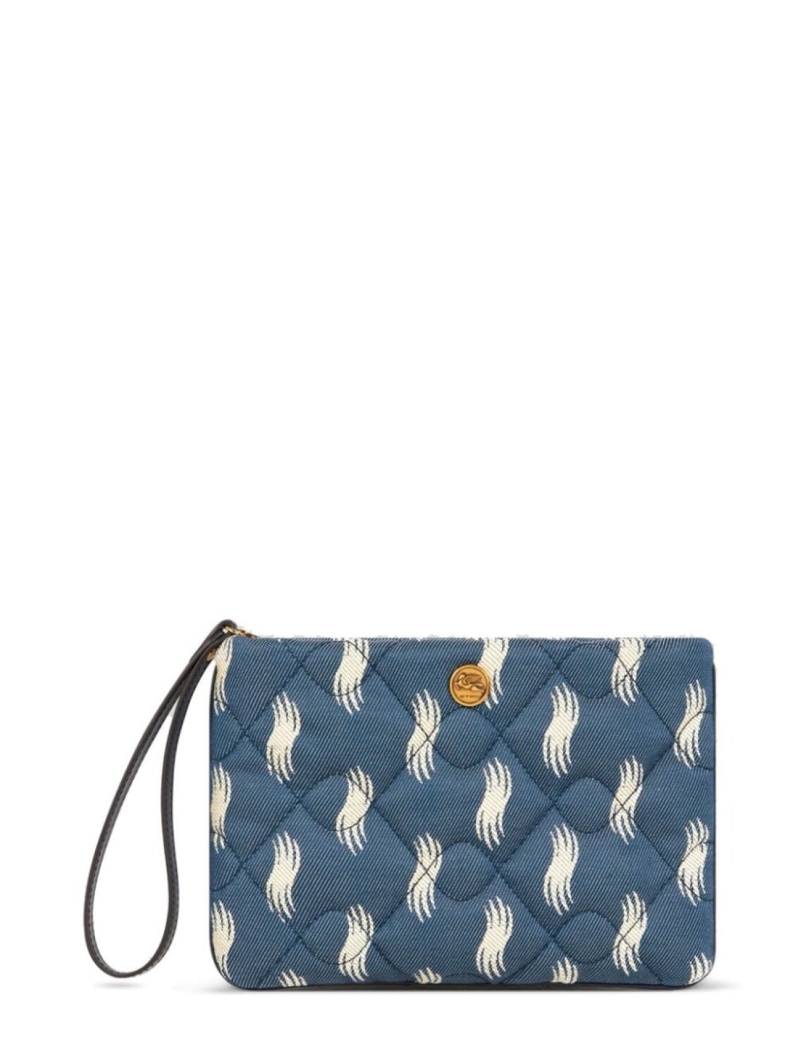 

Жаккардовый стеганый клатч ETRO, синий