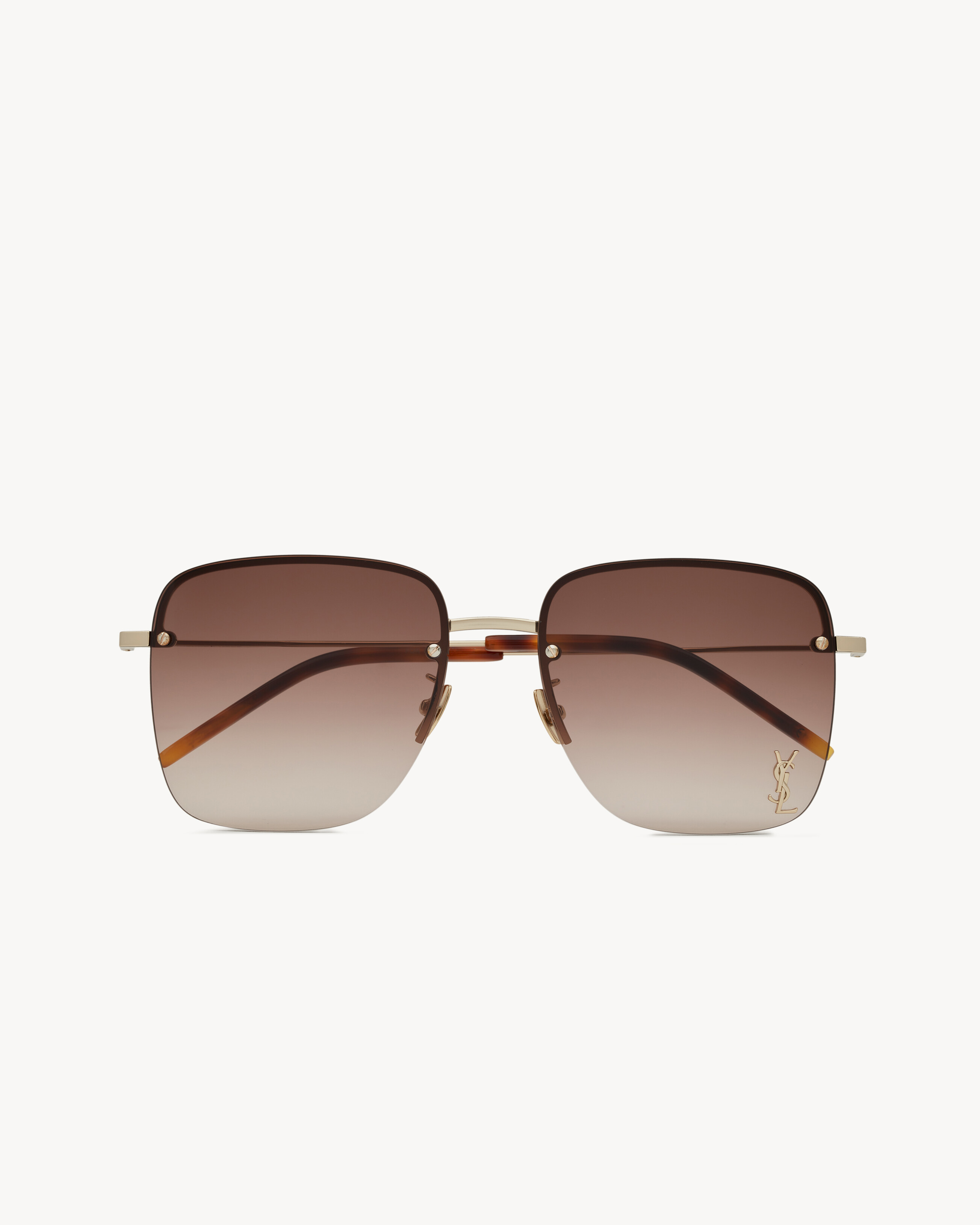 Солнцезащитные очки SL 312 М Saint Laurent, золото — фото 2