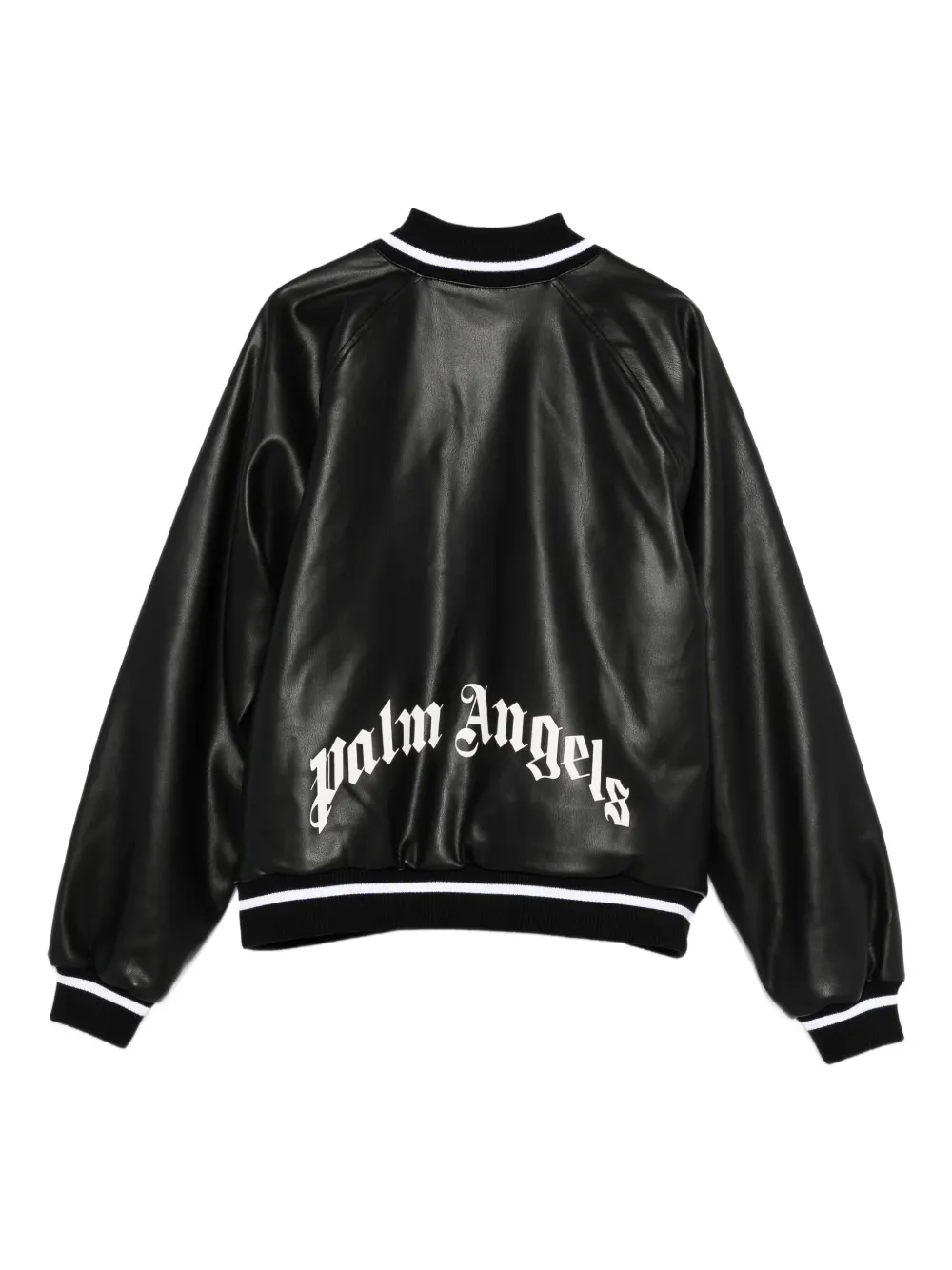 Куртка-бомбер с бейсбольным воротником Palm Angels Kids, черный — фото 2