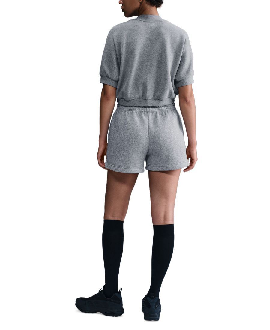 Женские спортивные шорты Phoenix Fleece средней посадки, 4 дюйма Nike, Dk Grey Heather/sail — фото 4