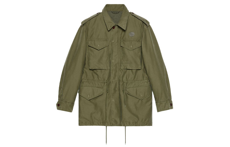 Куртка GUCCI Экологичная потертая Дисней Дональд Дак, Olive Green — фото 4