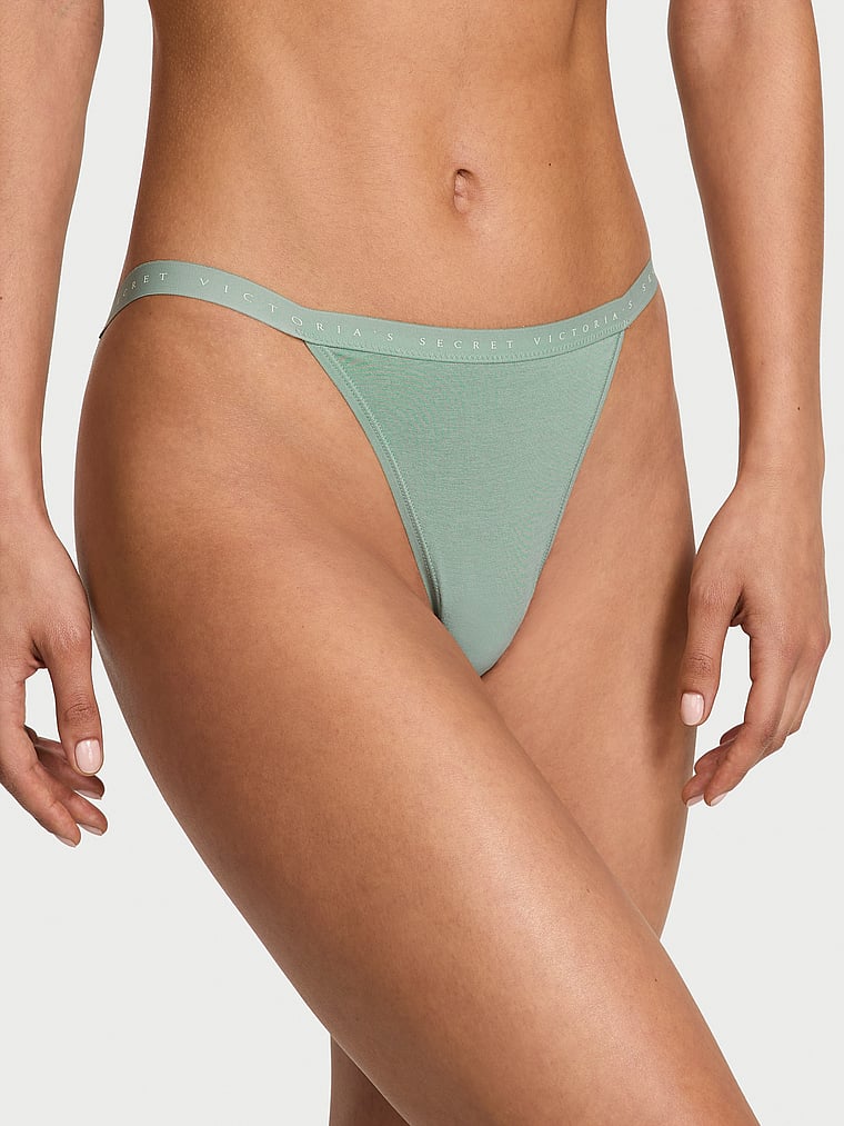 

Трусики-Бикини из эластичного хлопка-стринги Victoria'S Secret, smooth seasalt green