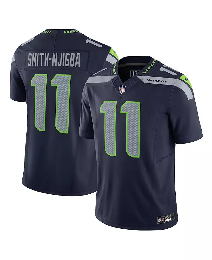 

Мужская лимитированная футболка Jaxon Smith-Njigba College Seattle Seahawks Vapor F.U.S.E Nike, синий
