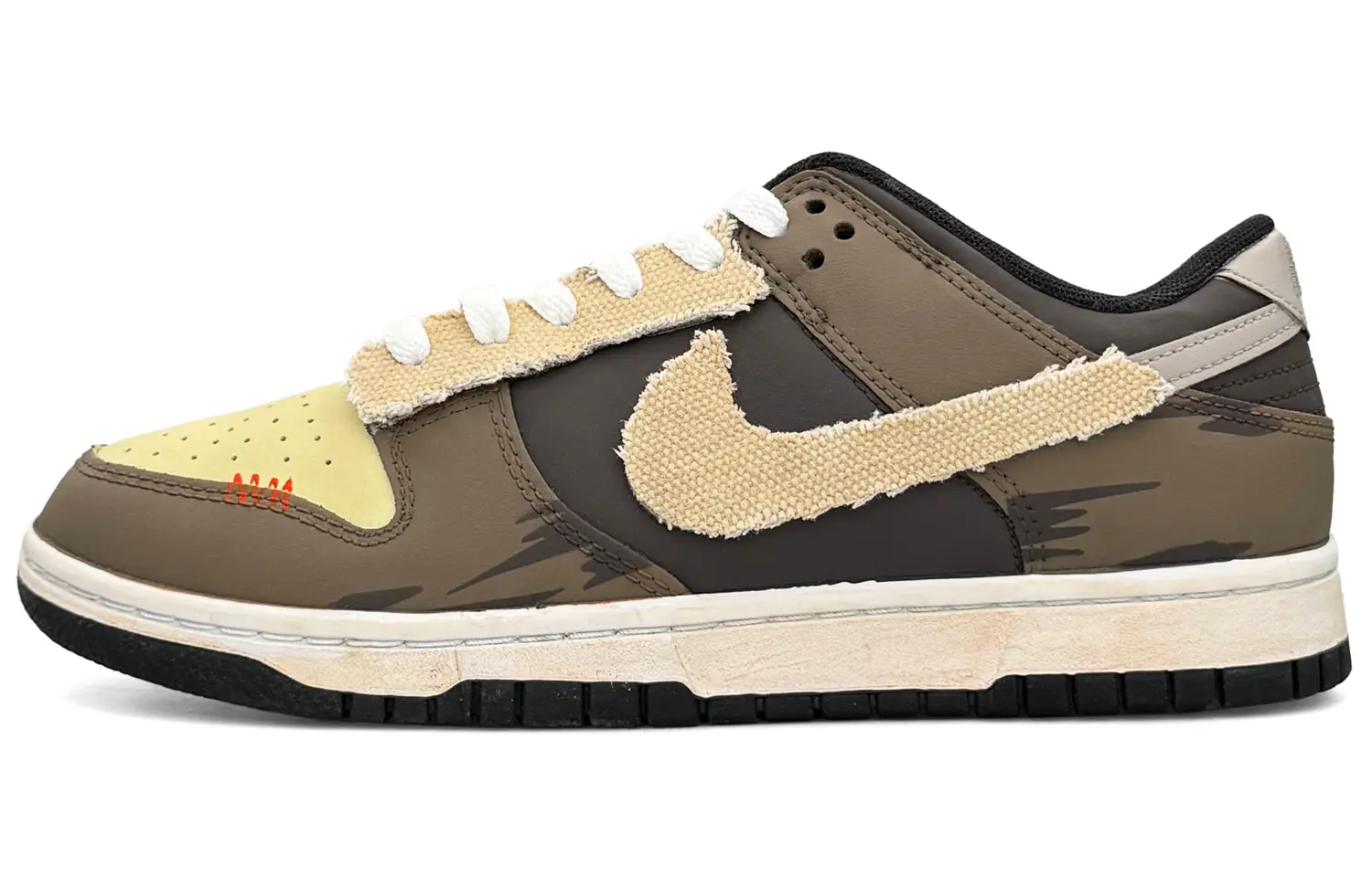 

Кроссовки Nike Dunk Skateboarding Shoes Men Low-top Yellow, коричневый