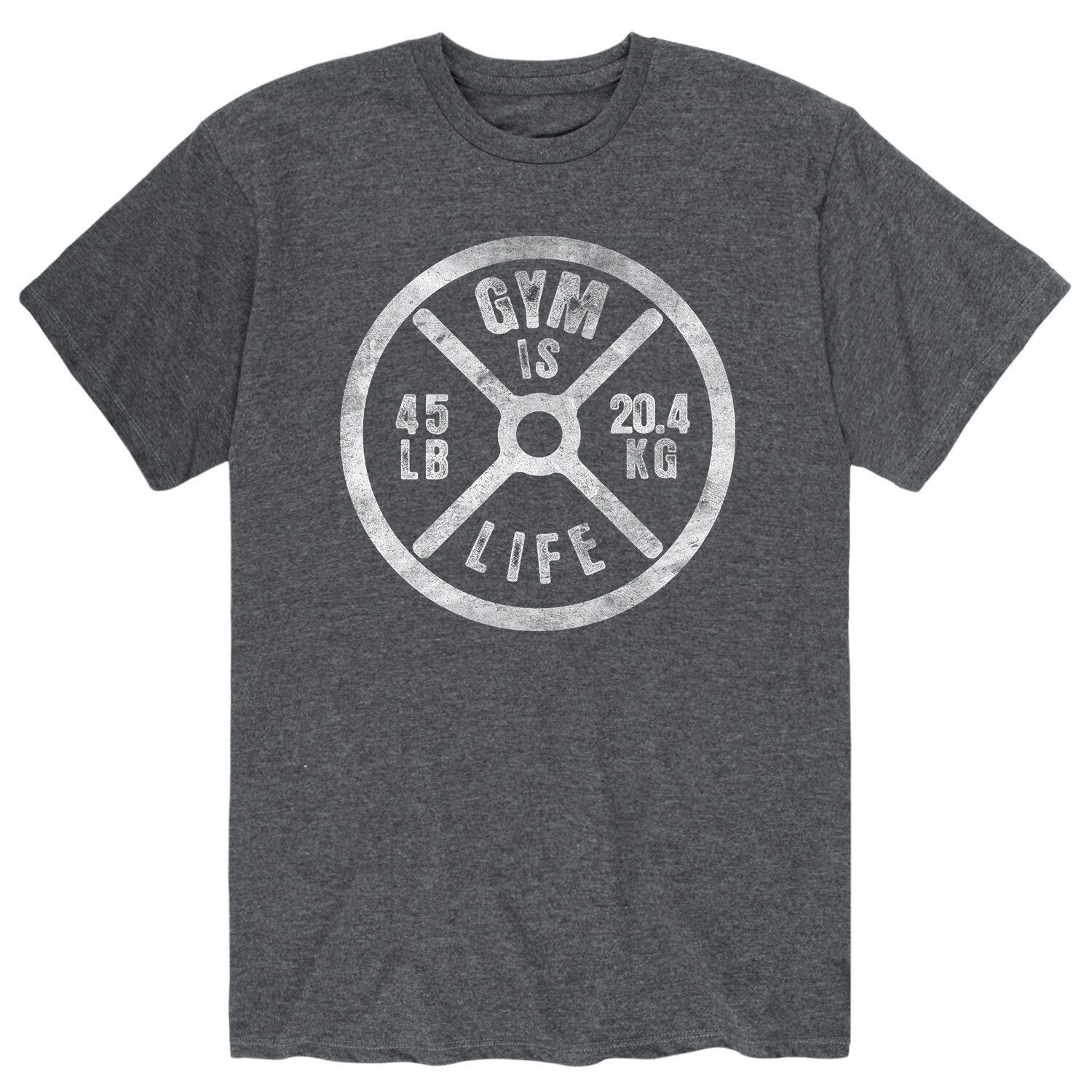 

Мужская футболка Gym Is Life Weight Plate Licensed Character