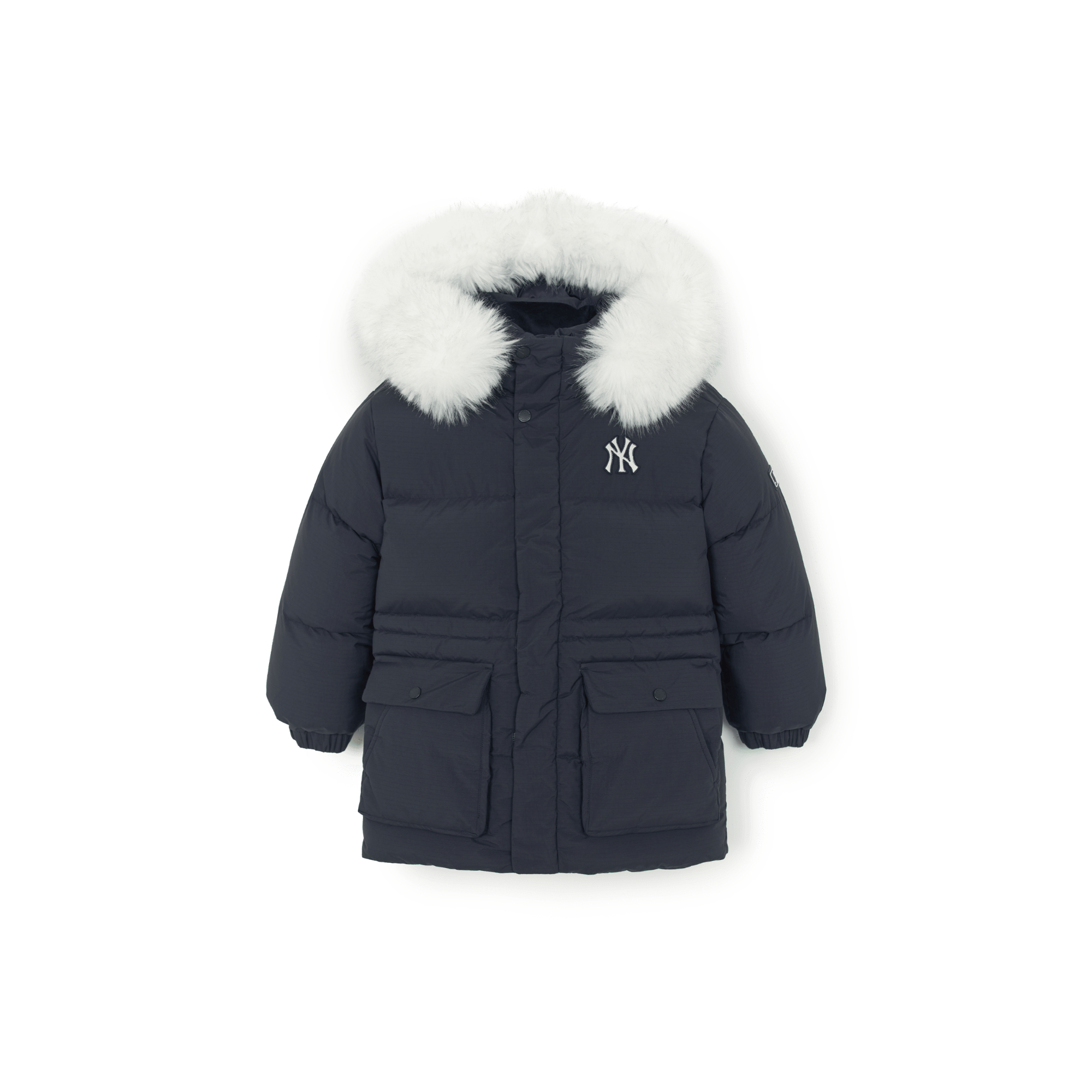 

Пуховик с отстегивающимся капюшоном Moderate MLB KIDS, marine синий