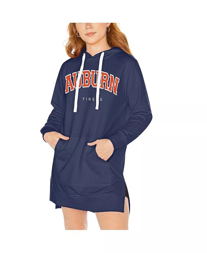 

Женское темно-синее платье-толстовка с капюшоном Auburn Tigers Take a Knee Raglan Gameday Couture