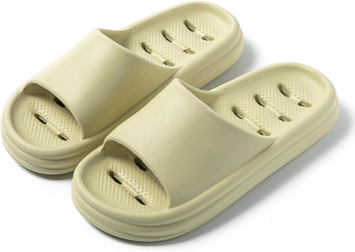 

Душевые тапочки для женщин и мужчин, тапочки для ванной с дренажными отверстиями, душевые сандалии, шлепанцы для бассейна и пляжа Auxdiq, зеленый