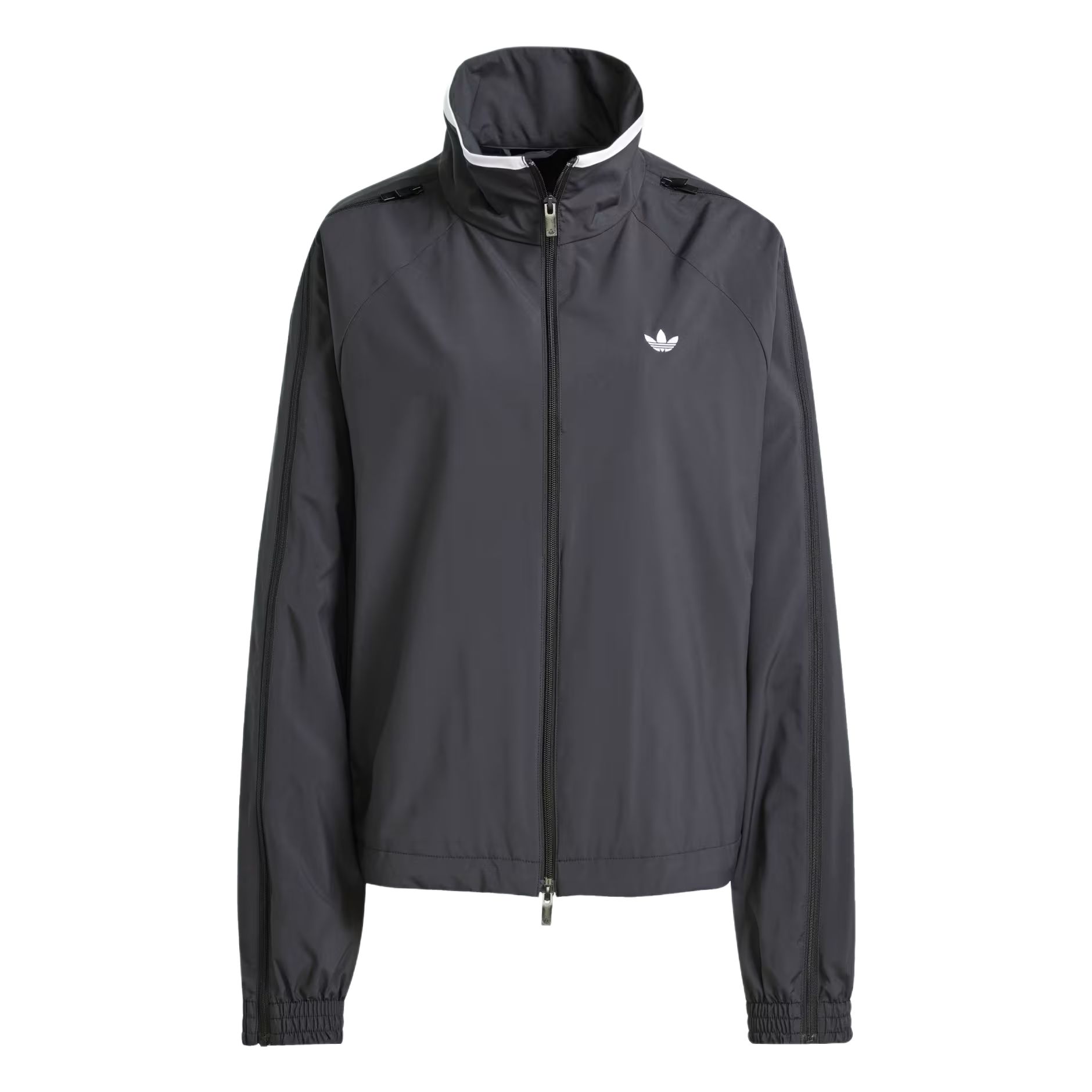 Adidas Originals Женская застёгивающаяся спортивная кофта Adidas Adilenium Season 3 чёрная, Black — фото 3