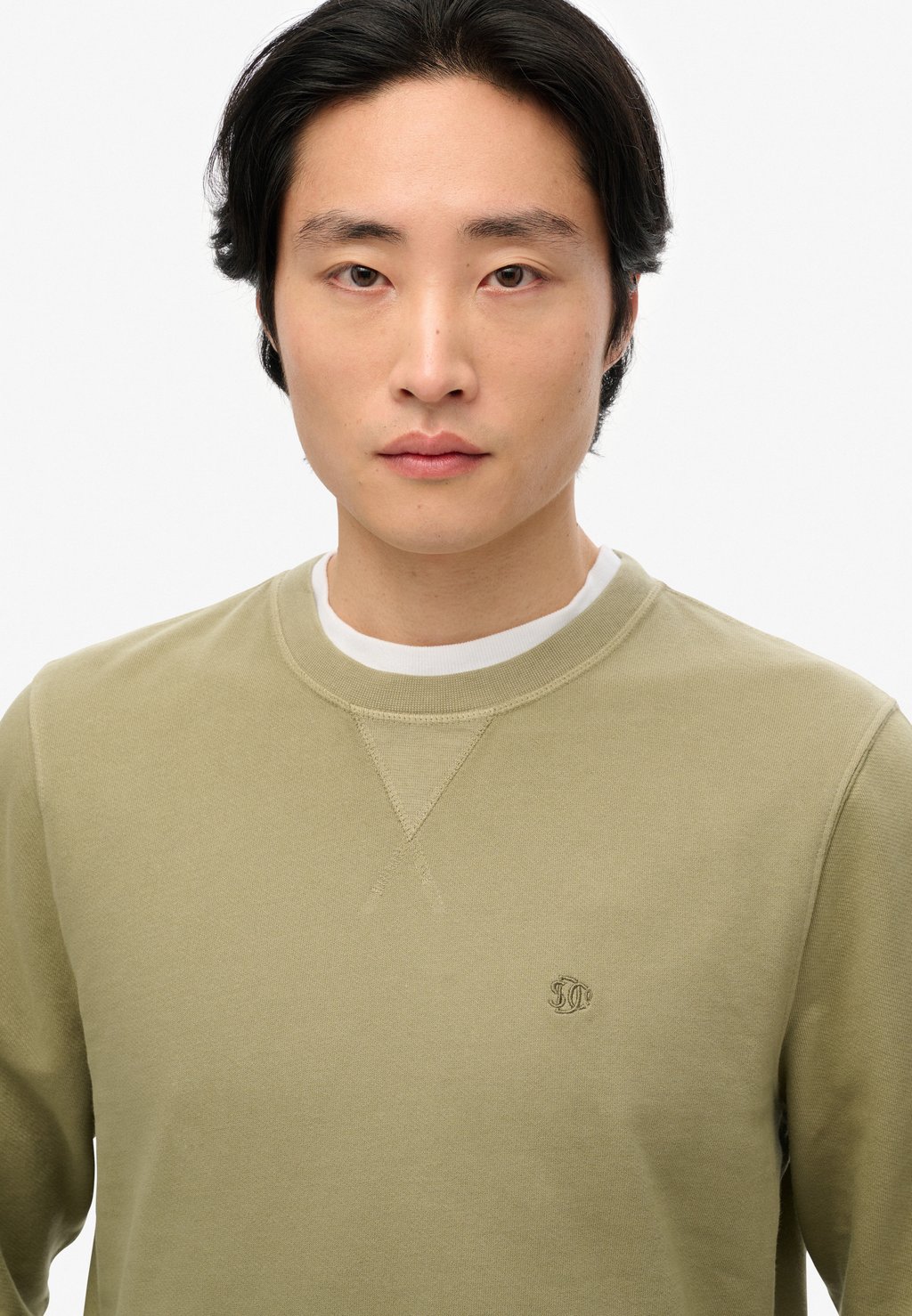 Толстовка CLASSIC ESSENTIAL Superdry, цвет Light Khaki Green — фото 3