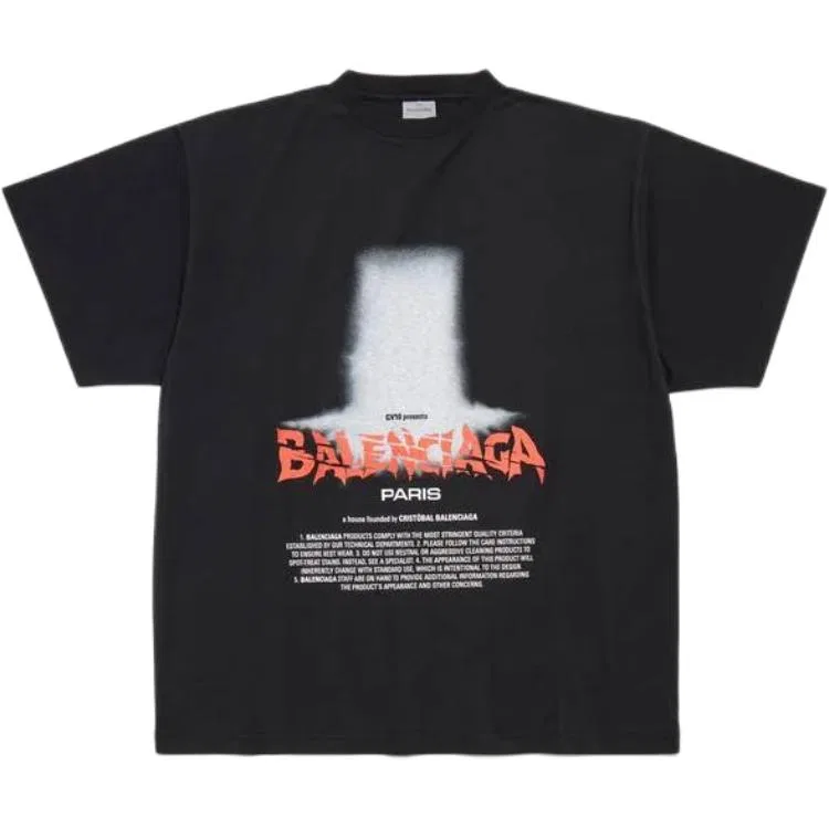 Футболка свободного кроя Balenciaga Black