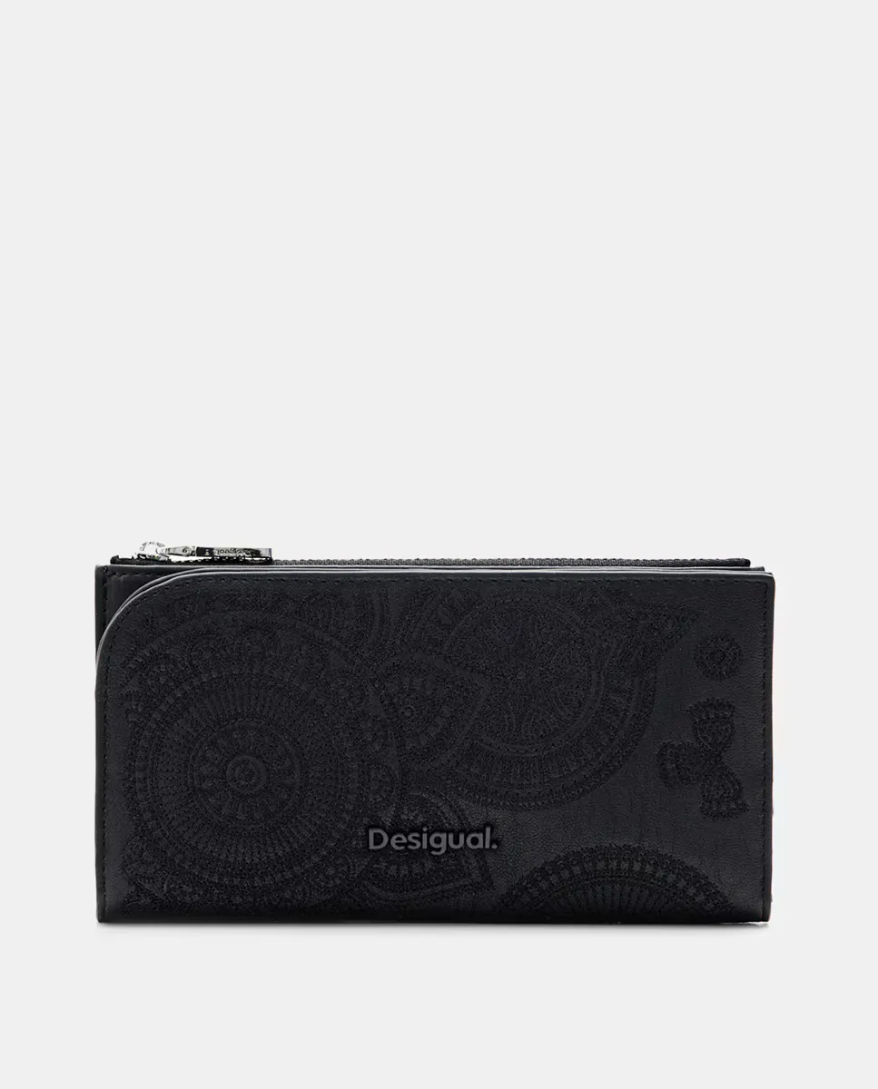 

Большой кошелек с гравировкой мандалы Desigual, черный