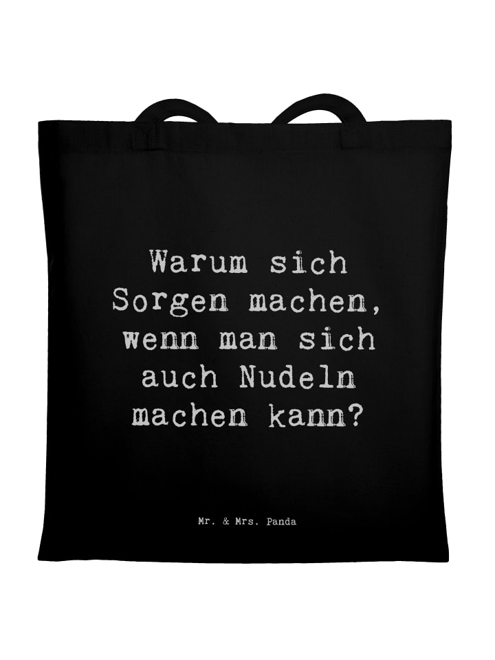 

Mr. & Mrs. Panda Сумка-шоппер с надписью «Спокойствие в кризисе» черного цвета
