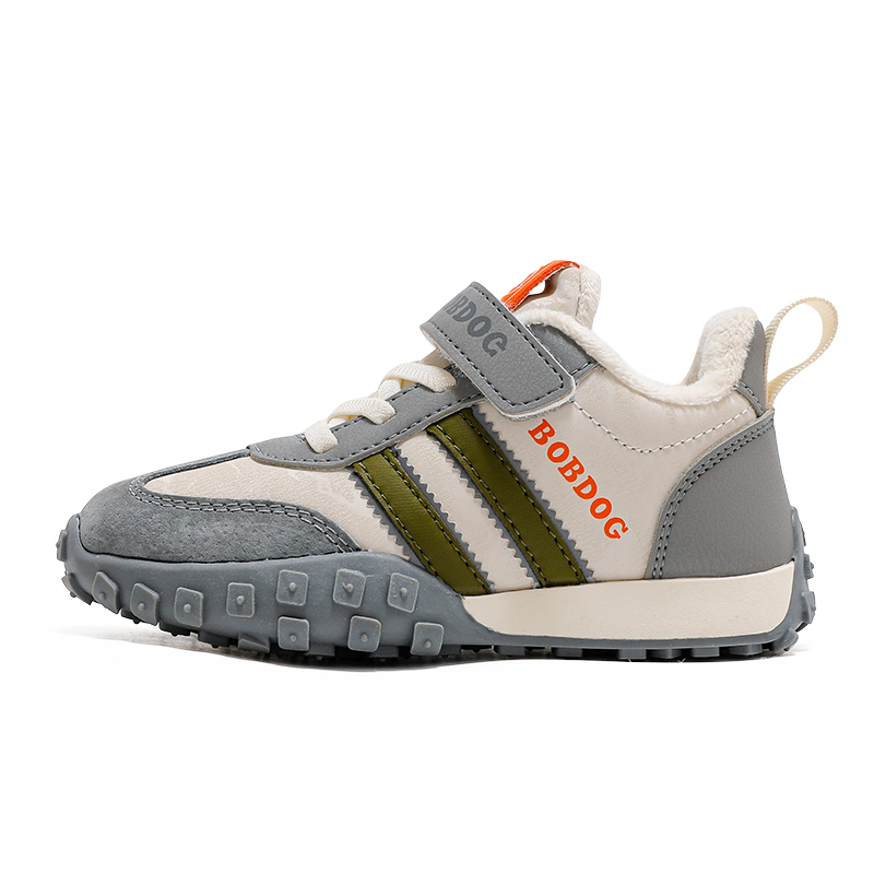 

Нескользящая и износостойкая обувь для детей. Детская обувь для повседневной носки. BOBDOG, бежевый/серый