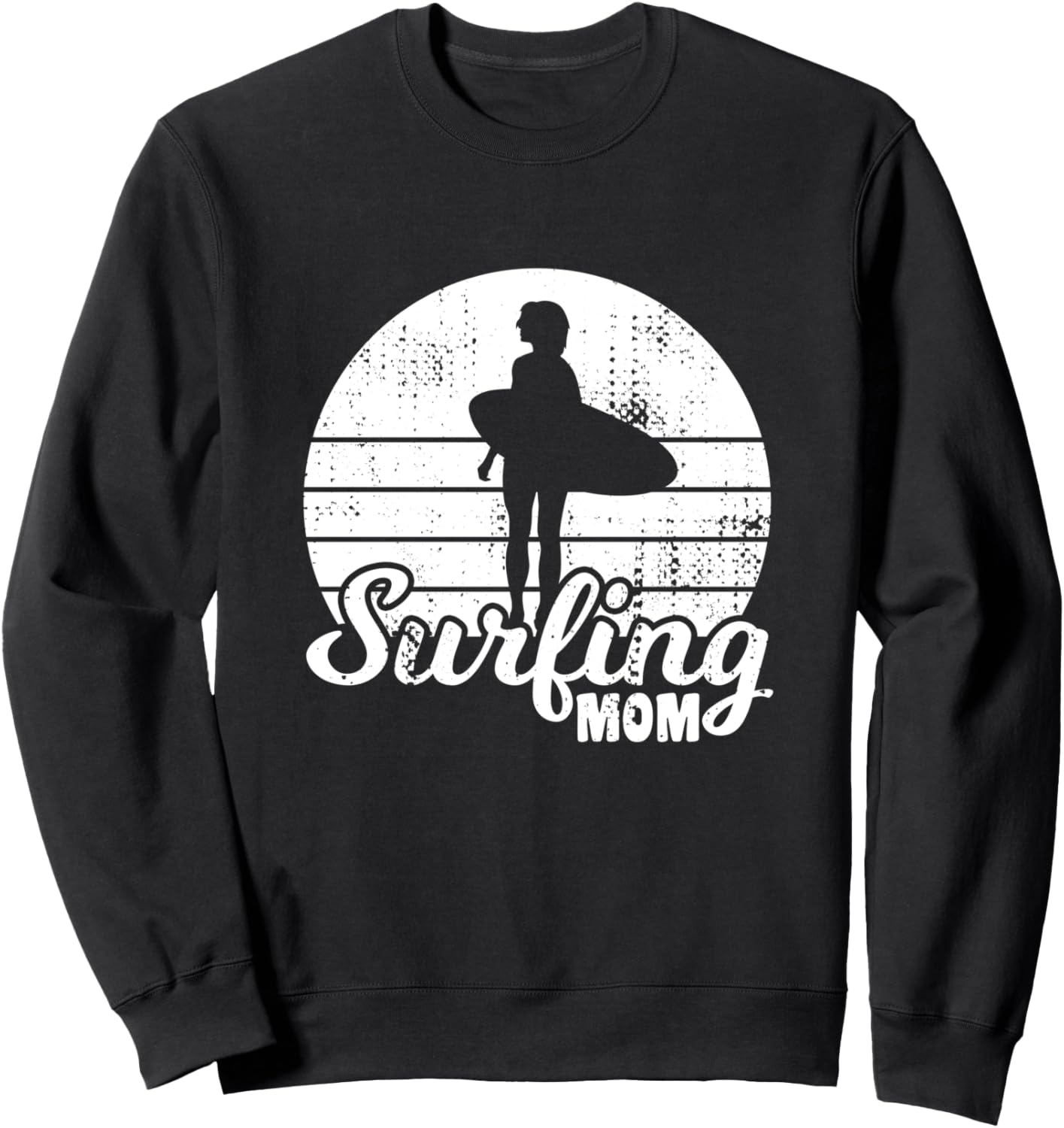

Толстовка «Мама-серфингистка» ко Дню матери Mother'S Day Surfboard Graphic Shirt, черный