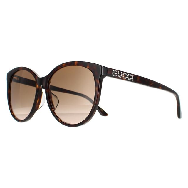 Круглая женская гавана с градиентом gg0729sa Gucci, коричневый — фото 2