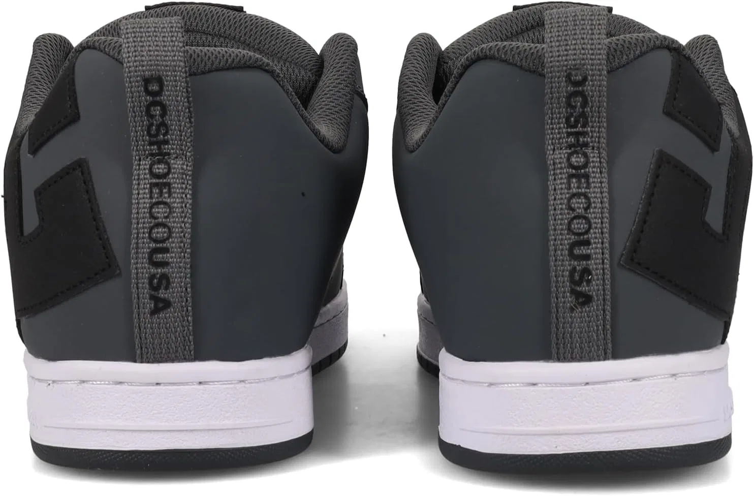 Мужские низкие скейтбордические кроссовки DC Court Graffik DC Shoes, Dk Grey Black White — фото 3