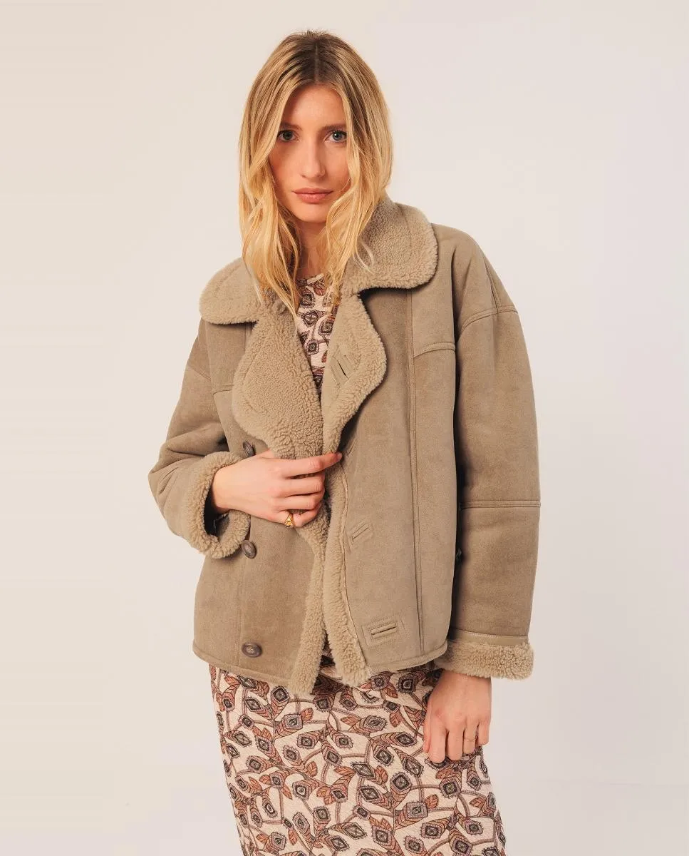 

Женское короткое пальто с длинными рукавами Indi & Cold, бежевый