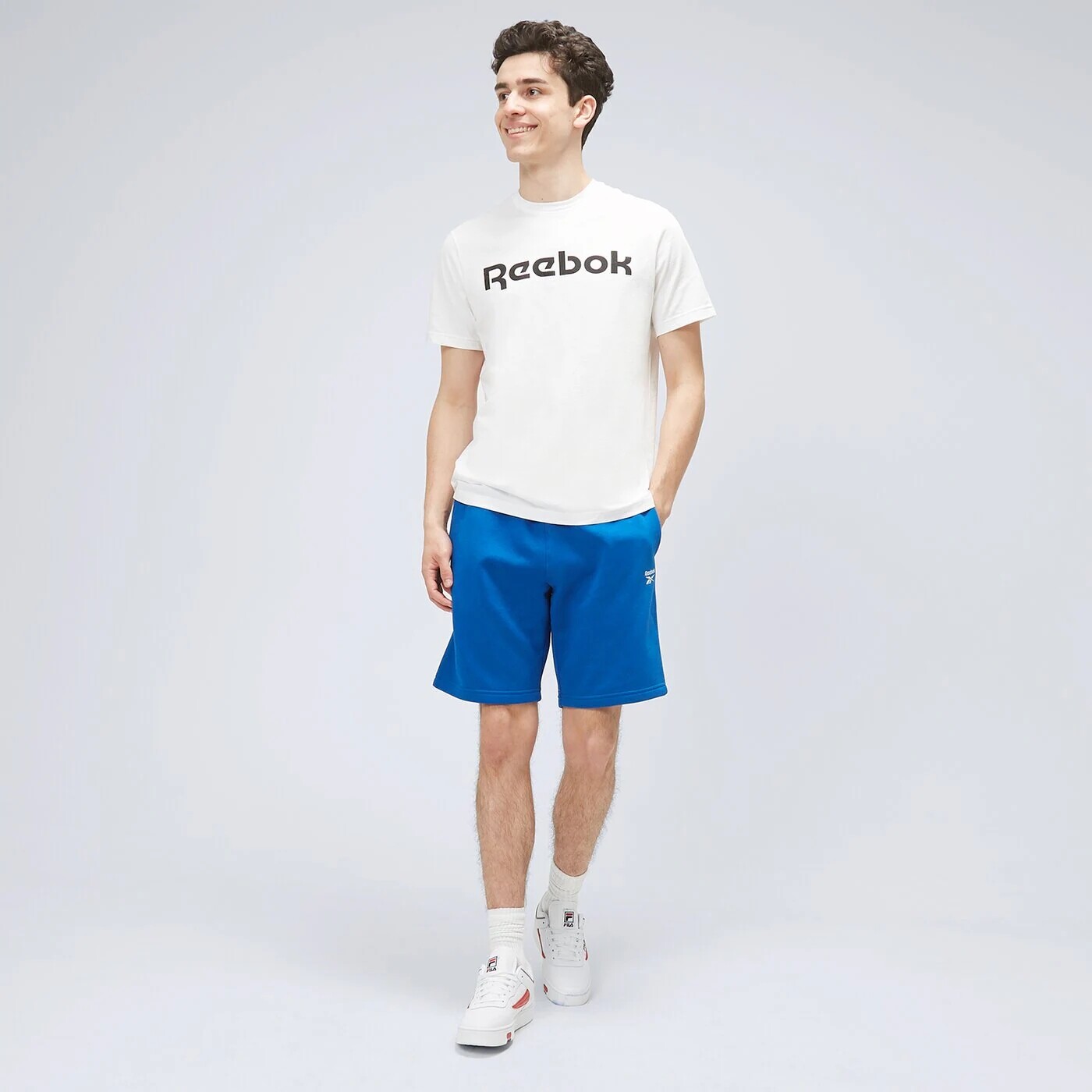 

Шорты Reebok с логотипом на ноге, синий