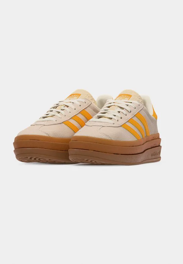 Кроссовки gazelle bold унисекс Adidas Originals, White/Crew Yellow — фото 3