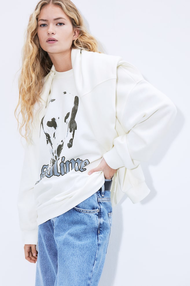 

Толстовка оверсайз с принтом H&M, мультиколор