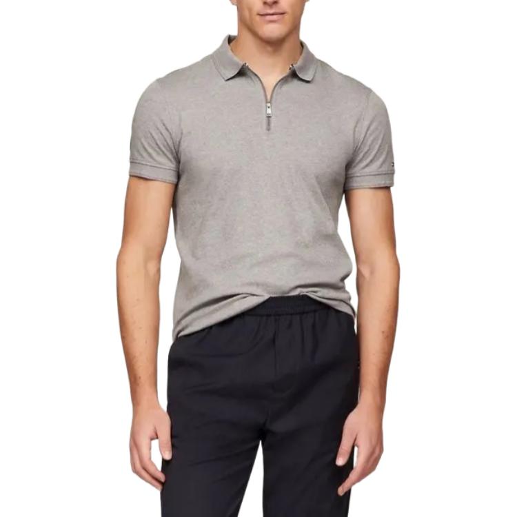 

Tommy Hilfiger Мужская поло светло-серого цвета, Серый, Tommy Hilfiger Мужская поло светло-серого цвета