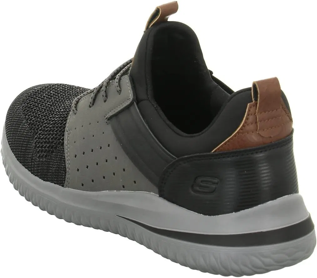 Лоферы Skechers Delson 3.0 Cicada, черный/серый — фото 4