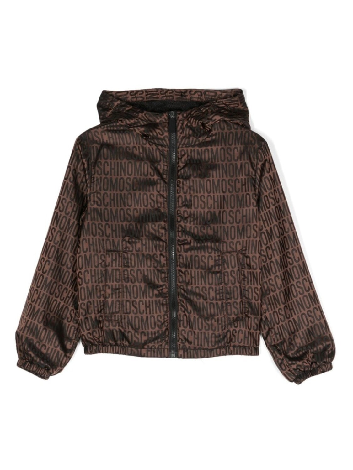 

Moschino Kids куртка с жаккардовым логотипом, коричневый