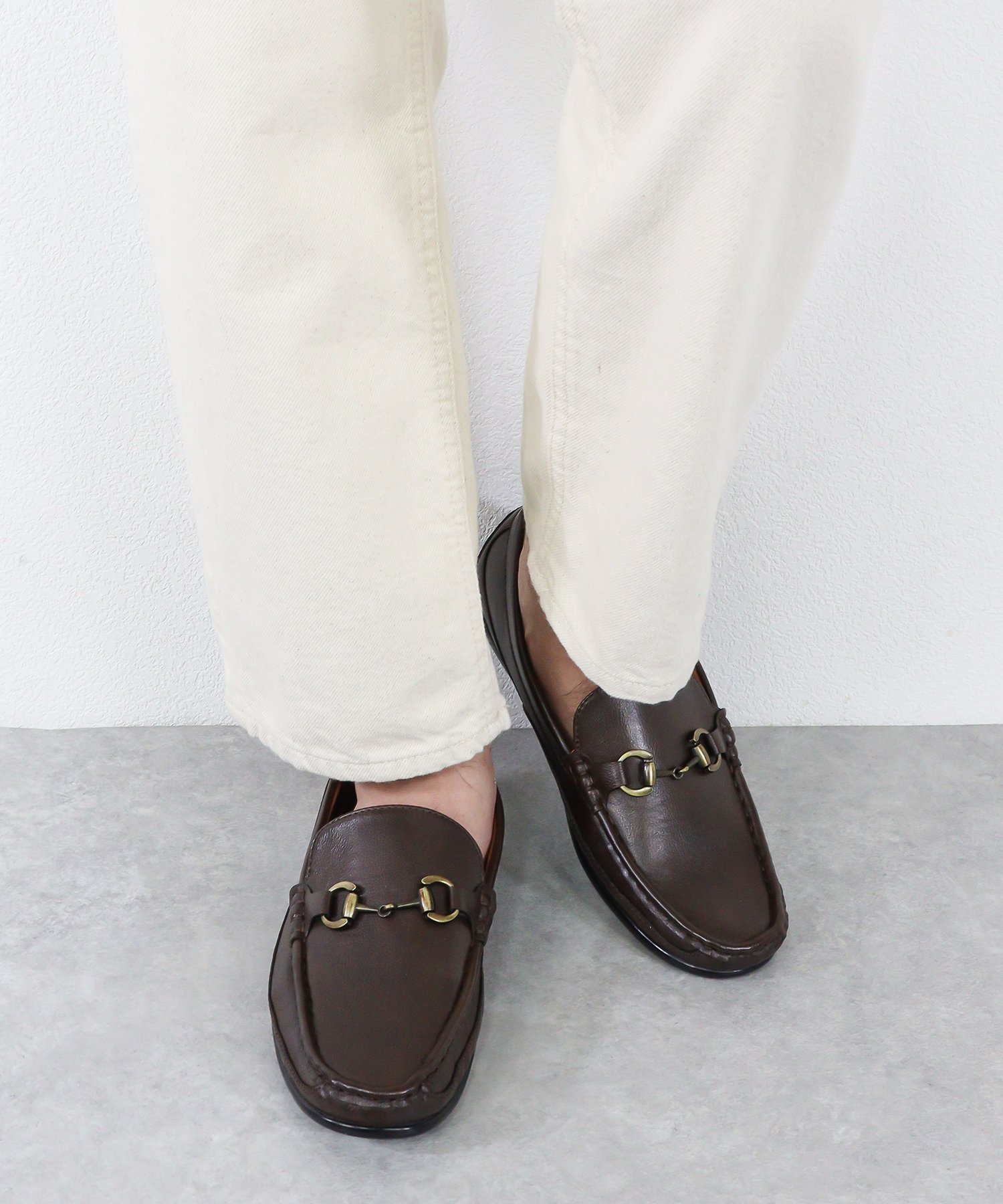 Мужские деловые/офисные повседневные туфли для вождения 908 Lassu&Friss, Dark brown