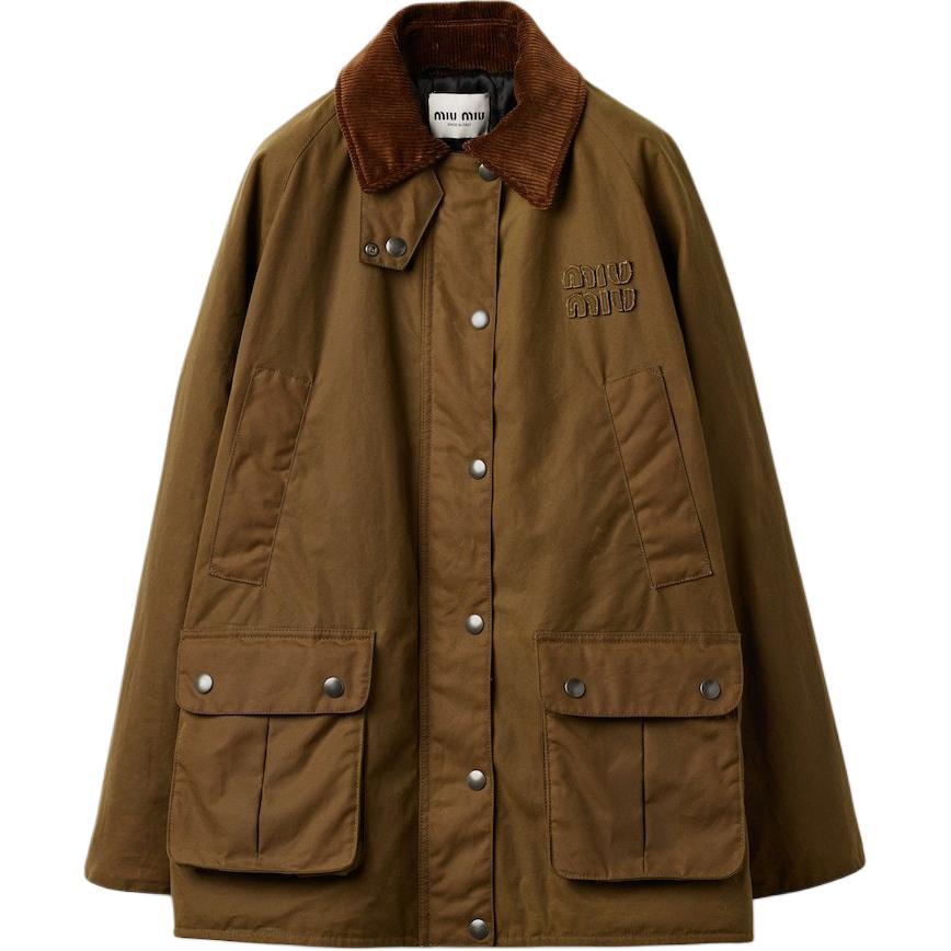 MIU MIU Куртка армейского зеленого цвета, Army Green — фото 3