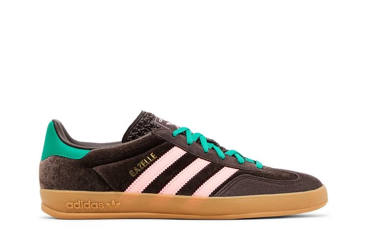 

Кроссовки adidas Wmns Gazelle Indoor Dark Brown Pink Green Velvet, коричневый