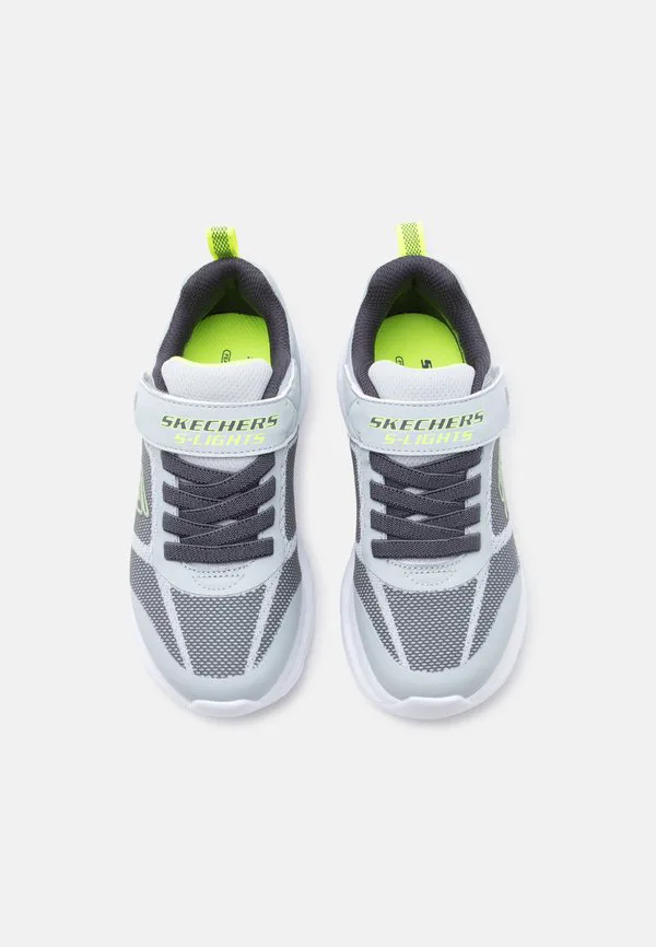 Кроссовки glide step lights Skechers, Gray/Lime — фото 4