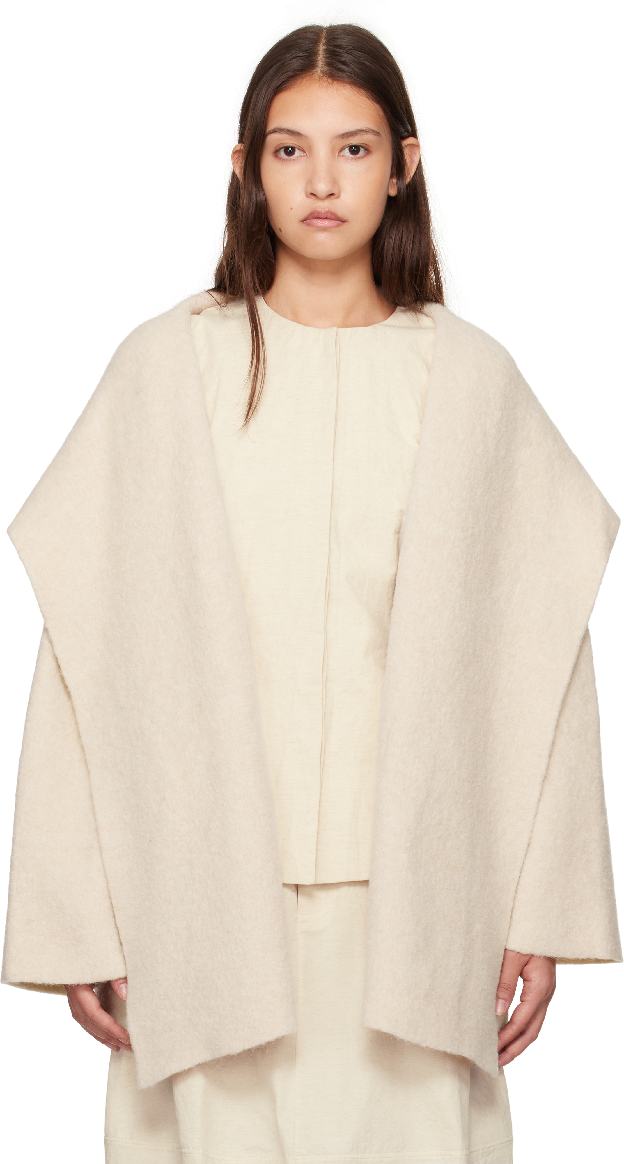 

Двухстороннее пальто цвета Off-White Lauren Manoogian, Alabaster