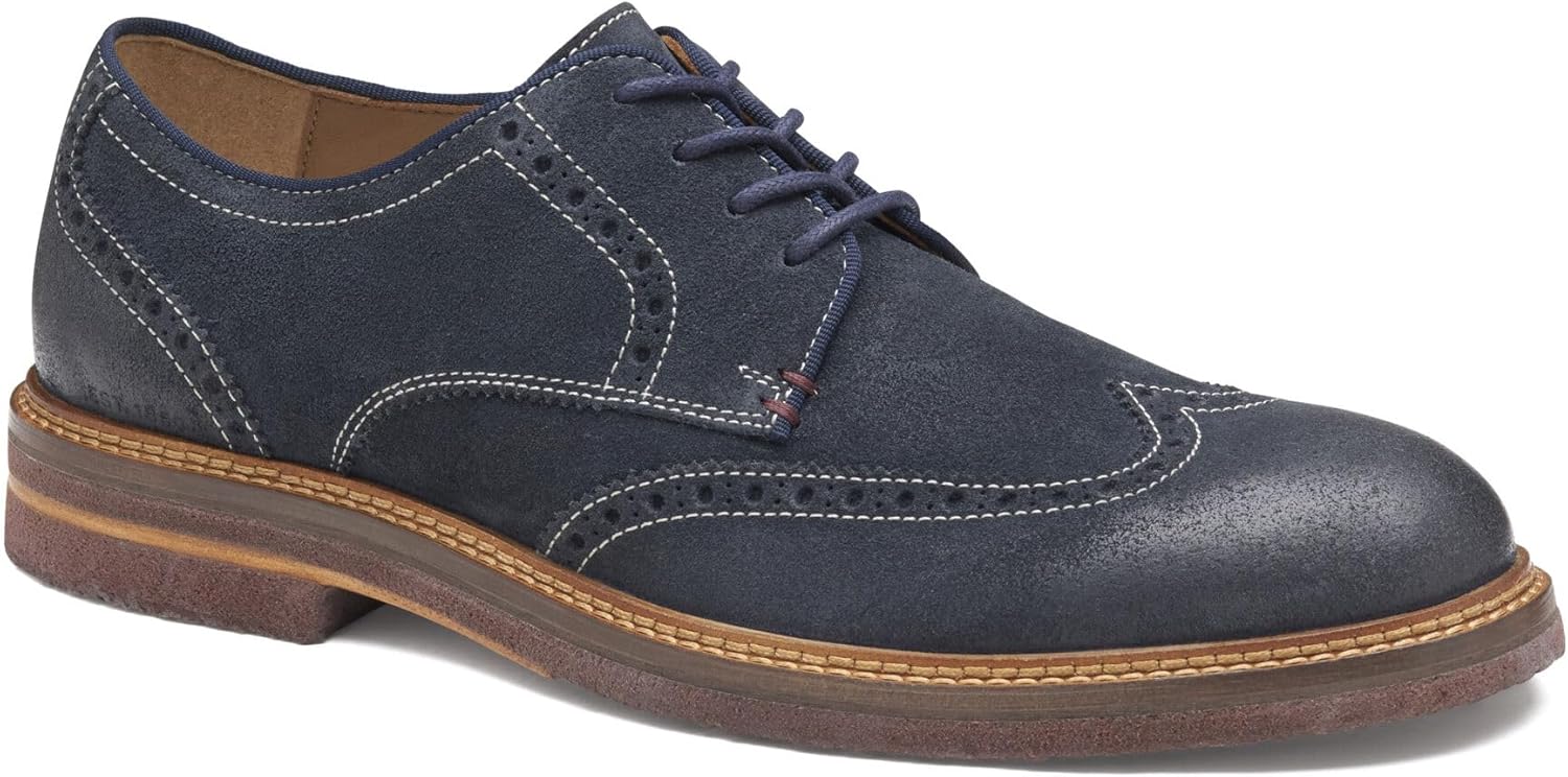 

Мужские оксфорды Johnston Murphy Calder с крыльчатым носком и шнуровкой Johnston & Murphy, темно-синий