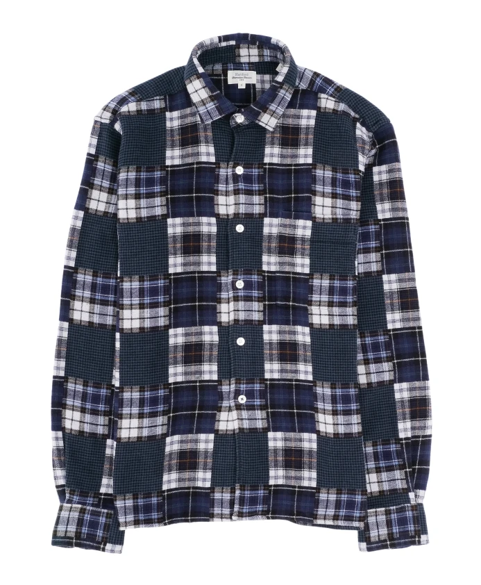 

Рубашка в клетку с лоскутным узором от Patt Hartford, мультиколор