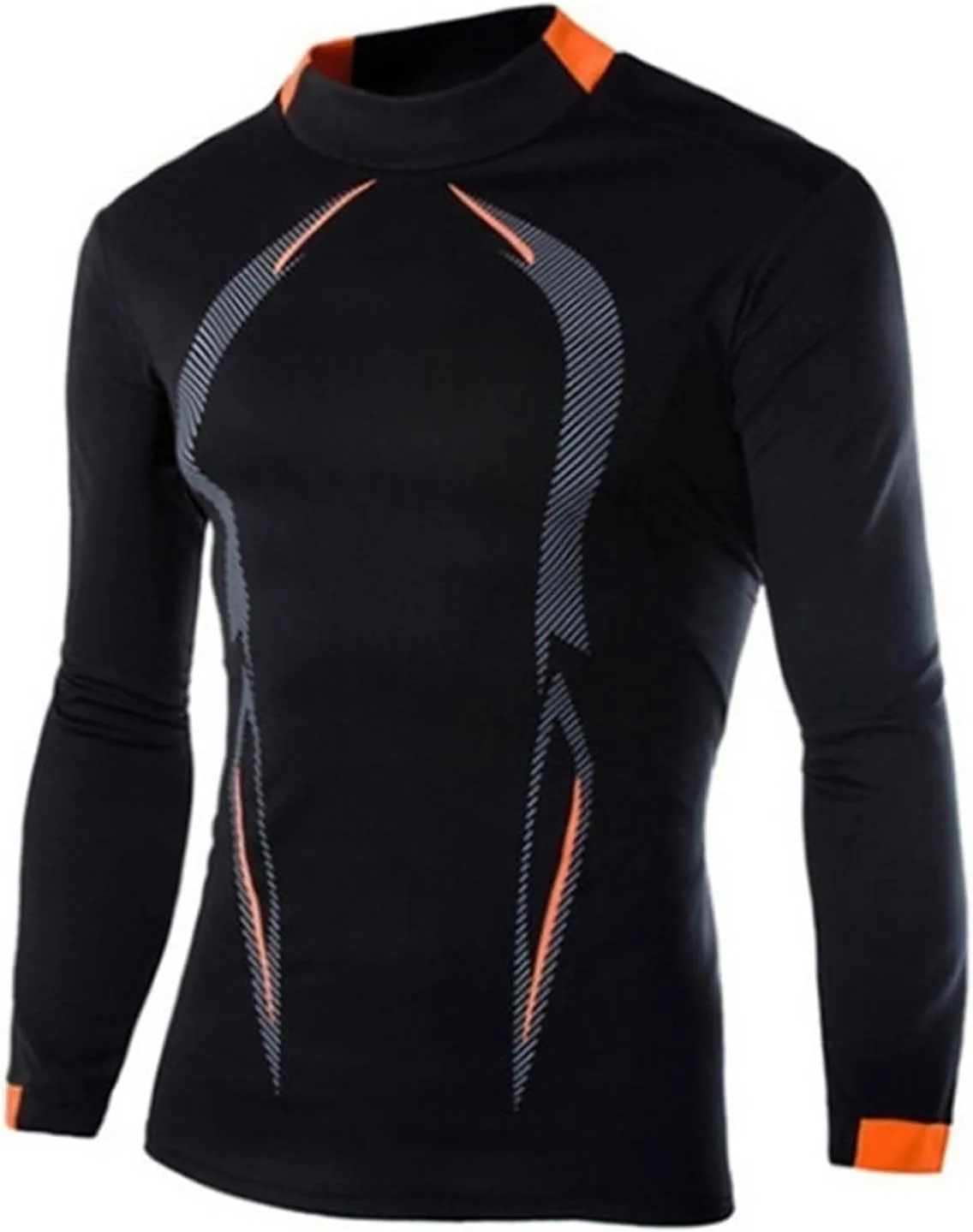 Футболка для мужчин Long Sleeve Round Neck Tight Fit Quick Dry — фото 3