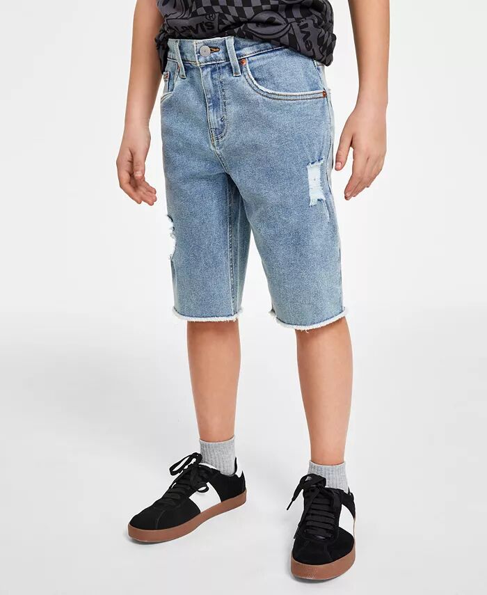 

Большие мальчики UnBasic 511 Узкие джинсовые шорты Levi's, синий