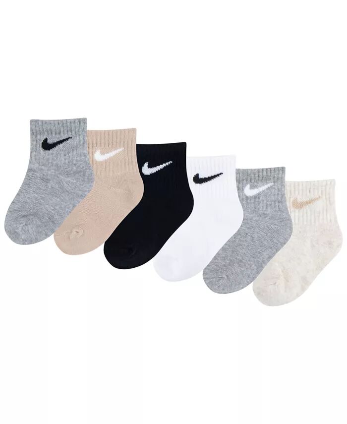 

Носки Swoosh для малышей и мальчиков или девочек, упаковка из 6 шт Nike, серый